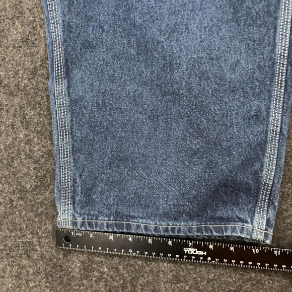 Carhartt Jeans Mens 46x34 Blue Loose Original Fit Work Dungaree Denim Pants - Picture 7 of 12